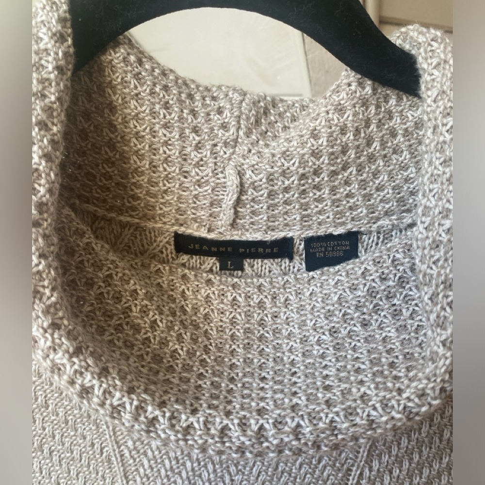 Jeanne Pierre Cowl neck sweater tunic 100% Cotton Large - Picture 4 of 10